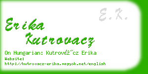 erika kutrovacz business card